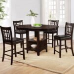 LAVON 5-PIECE OVAL COUNTER HEIGHT DINING SET ESPRESSO