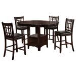 LAVON 5-PIECE OVAL COUNTER HEIGHT DINING SET ESPRESSO - Image 2