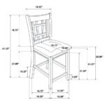 LAVON 5-PIECE OVAL COUNTER HEIGHT DINING SET ESPRESSO - Image 10