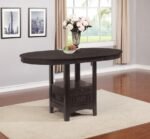 LAVON OVAL 60-INCH COUNTER HEIGHT EXTENSION DINING TABLE ESPRESSO - Image 2