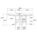 LAVON OVAL 60-INCH COUNTER HEIGHT EXTENSION DINING TABLE ESPRESSO - Image 7