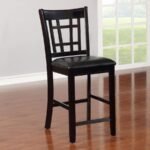 LAVON WOOD COUNTER HEIGHT DINING CHAIR BLACK AND ESPRESSO (SET OF 2) - Image 2