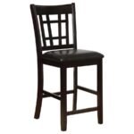 LAVON WOOD COUNTER HEIGHT DINING CHAIR BLACK AND ESPRESSO (SET OF 2) - Image 3