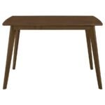 KERSEY 5-PIECE RECTANGULAR DINING TABLE SET CHESTNUT - Image 4