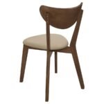 KERSEY 5-PIECE RECTANGULAR DINING TABLE SET CHESTNUT - Image 10