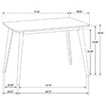 KERSEY RECTANGULAR 47-INCH WOOD DINING TABLE CHESTNUT - Image 8
