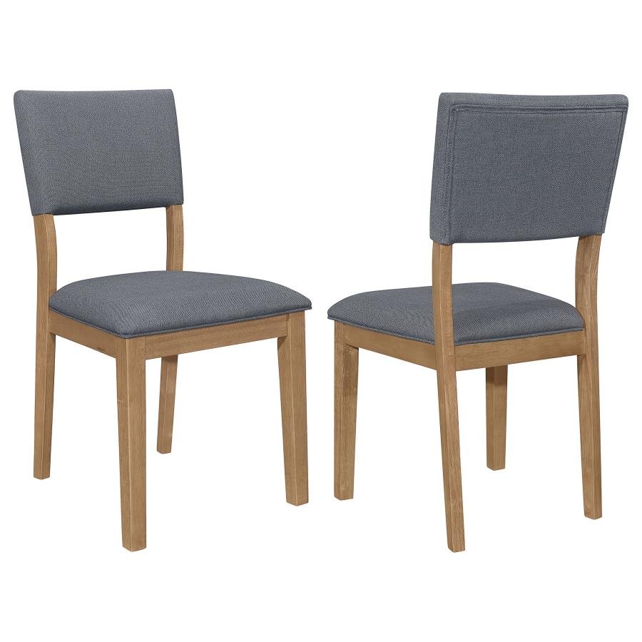104172_001x900.jpg SHARON FABRIC UPHOLSTERED DINING SIDE CHAIR BROWN (SET OF 2) - Image 1