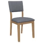 SHARON FABRIC UPHOLSTERED DINING SIDE CHAIR BROWN (SET OF 2) - Image 3