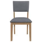SHARON FABRIC UPHOLSTERED DINING SIDE CHAIR BROWN (SET OF 2) - Image 4