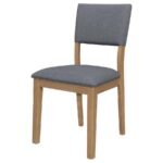 SHARON FABRIC UPHOLSTERED DINING SIDE CHAIR BROWN (SET OF 2) - Image 5