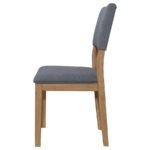 SHARON FABRIC UPHOLSTERED DINING SIDE CHAIR BROWN (SET OF 2) - Image 6