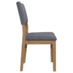 SHARON FABRIC UPHOLSTERED DINING SIDE CHAIR BROWN (SET OF 2) - Image 9