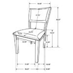 SHARON FABRIC UPHOLSTERED DINING SIDE CHAIR BROWN (SET OF 2) - Image 13