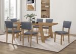 SHARON FABRIC UPHOLSTERED DINING SIDE CHAIR BROWN (SET OF 2) - Image 14