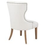 BANEY FABRIC UPHOLSTERED DINING SIDE CHAIR BEIGE AND RUSTIC GREY - Image 8