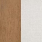 BANEY FABRIC UPHOLSTERED DINING SIDE CHAIR BEIGE AND RUSTIC GREY - Image 12