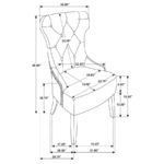 BANEY FABRIC UPHOLSTERED DINING SIDE CHAIR BEIGE AND RUSTIC GREY - Image 13