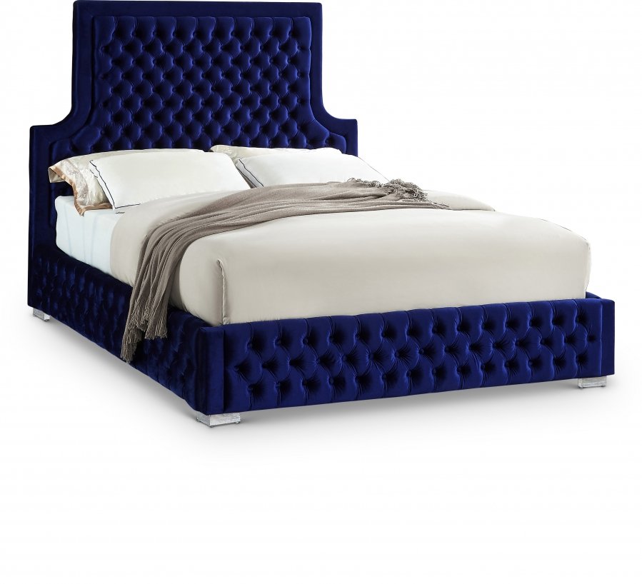1048.jpg Sedona Velvet Upholstered Bed - Image 1