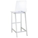 TOLBERT 5-PIECE BAR SET WITH ACRYLIC CHAIRS CLEAR AND CHROME - Image 5