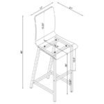 TOLBERT 5-PIECE BAR SET WITH ACRYLIC CHAIRS CLEAR AND CHROME - Image 7
