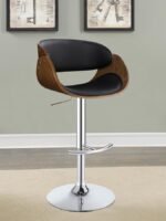 DANA ADJUSTABLE BAR STOOL BLACK AND CHROME - Image 2