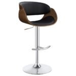 DANA ADJUSTABLE BAR STOOL BLACK AND CHROME