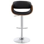 DANA ADJUSTABLE BAR STOOL BLACK AND CHROME - Image 4