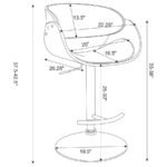 DANA ADJUSTABLE BAR STOOL BLACK AND CHROME - Image 12