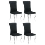 BETTY VELVET UPHOLSTERED DINING SIDE CHAIR BLACK (SET OF 4)