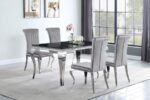 BETTY VELVET UPHOLSTERED DINING SIDE CHAIR GREY (SET OF 4) - Image 7