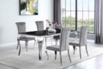 BETTY VELVET UPHOLSTERED DINING SIDE CHAIR GREY (SET OF 4) - Image 9