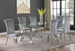 BETTY VELVET UPHOLSTERED DINING SIDE CHAIR GREY (SET OF 4) - Image 11