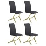 CARMELIA UPHOLSTERED DINING SIDE CHAIR BLACK (SET OF 4)