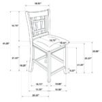 LAVON 5-PIECE OVAL COUNTER HEIGHT DINING SET LIGHT CHESTNUT - Image 12