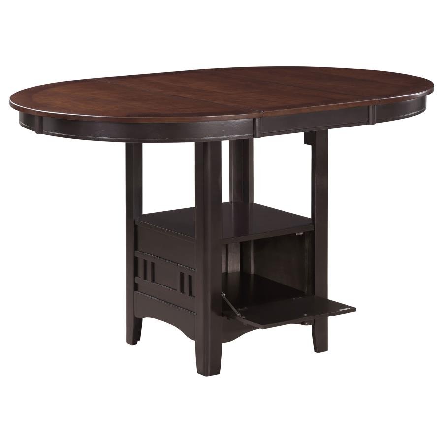105278_02x900.jpg LAVON OVAL 60-INCH COUNTER HEIGHT EXTENSION DINING TABLE CHESTNUT - Image 1