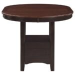 LAVON OVAL 60-INCH COUNTER HEIGHT EXTENSION DINING TABLE CHESTNUT - Image 4