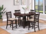 LAVON OVAL 60-INCH COUNTER HEIGHT EXTENSION DINING TABLE CHESTNUT - Image 7