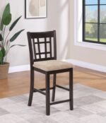 LAVON WOOD COUNTER HEIGHT DINING CHAIR TAN AND ESPRESSO (SET OF 2) - Image 2