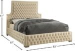 Sedona Velvet Upholstered Bed - Image 3