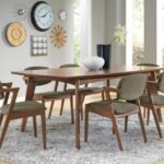 MALONE 7-PIECE RECTANGULAR DINING TABLE SET DARK WALNUT
