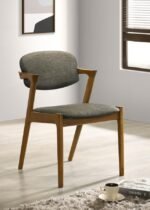 MALONE PADDED WOOD DINING ARM CHAIR DARK WALNUT (SET OF 2) - Image 2