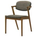 MALONE PADDED WOOD DINING ARM CHAIR DARK WALNUT (SET OF 2) - Image 5