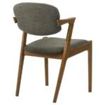 MALONE PADDED WOOD DINING ARM CHAIR DARK WALNUT (SET OF 2) - Image 8