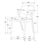 MALONE PADDED WOOD DINING ARM CHAIR DARK WALNUT (SET OF 2) - Image 13