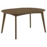 JEDDA 5-PIECE OVAL DINING TABLE SET DARK WALNUT - Image 3