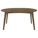 JEDDA 5-PIECE OVAL DINING TABLE SET DARK WALNUT - Image 4