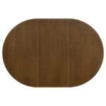 JEDDA 5-PIECE OVAL DINING TABLE SET DARK WALNUT - Image 7