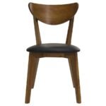 JEDDA 5-PIECE OVAL DINING TABLE SET DARK WALNUT - Image 9