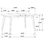 JEDDA 5-PIECE OVAL DINING TABLE SET DARK WALNUT - Image 13