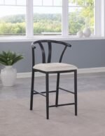 DOLMAN COUNTER HEIGHT DINING SIDE CHAIR BEIGE (SET OF 2) - Image 2